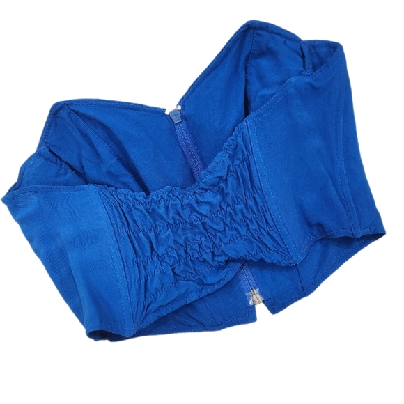 Vintage Embelished Corsett, Royal Blue/Silver, Womens Medium - Picture 6 of 8
